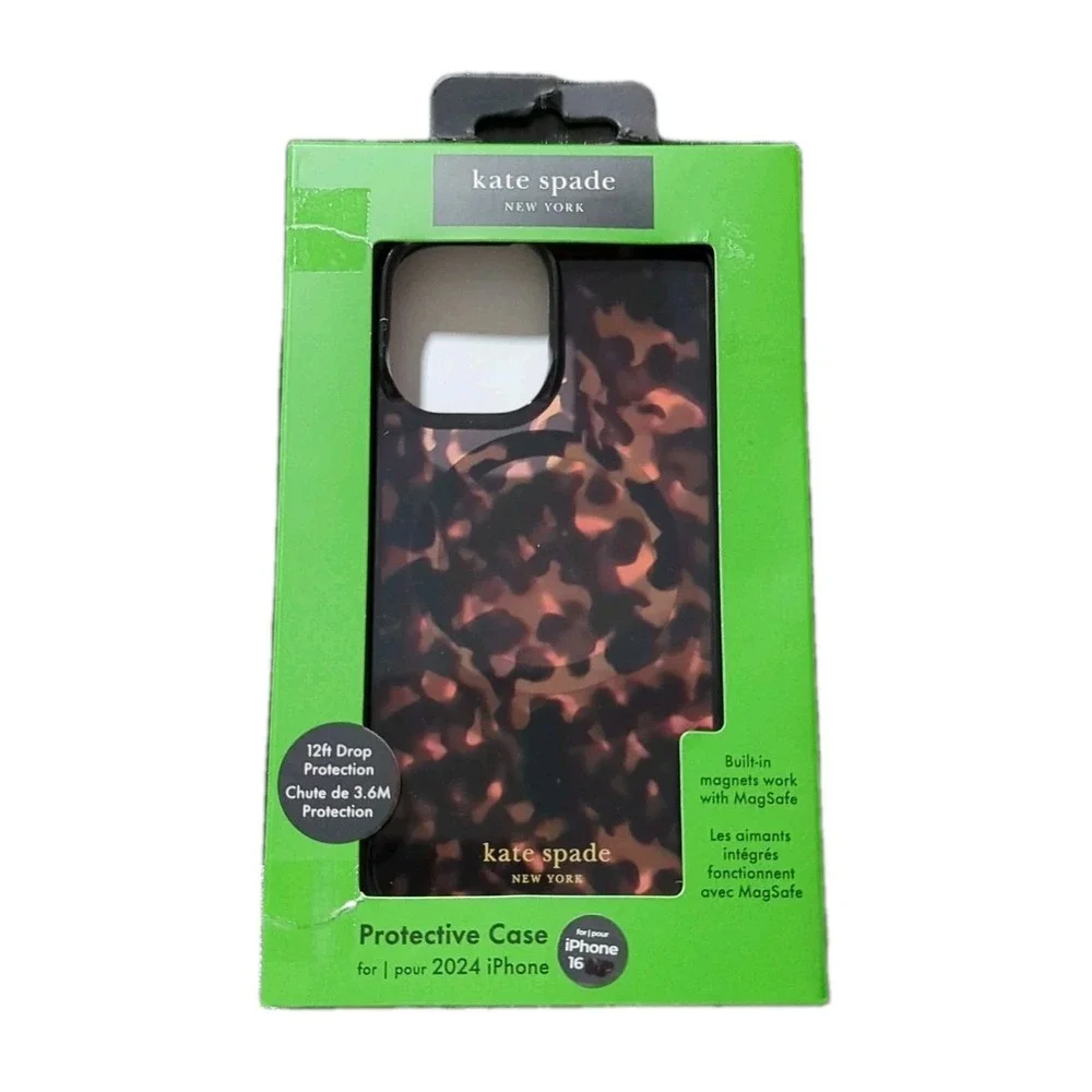 Nn6O Kate Spade New York Magsafe Protective Case Apple iPhone 16 - Tortoise Shel